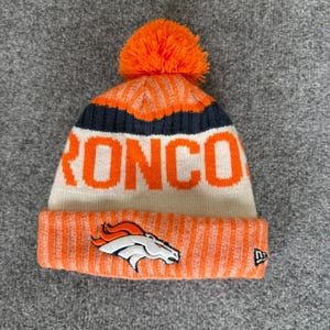 Broncos Beanie With Pom Pom - Etsy display picture 1