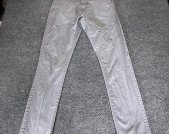 Pantalón chino americano alto para hombre, gris, 34 x 36, informal, para oficina, ropa de trabajo, comodidad diaria