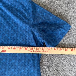 Southern Tide Mens Blue Geometric Wave Short Sleeve Button Down Shirt Large image 5