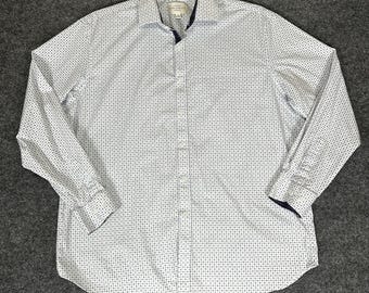 CON.STRUCT Shirt Mens XL Geometric Slim Fit Stretch Button Up Long Sleeve Casual