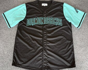 Arizona Diamondbacks Baseball Jersey Men Large Black Teal SGA Giveaway MLB Shirt