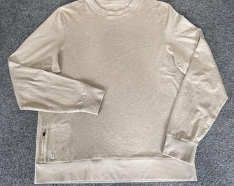Vuori Mens Ponto Performance Crewneck Sweatshirt Tan V224 Large Soft Stretch