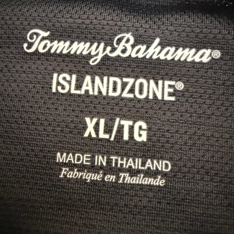 Tommy Bahama IslandZone Mens XL Gray 1/4 Zip Pullover Performance Golf Stretch 画像 2