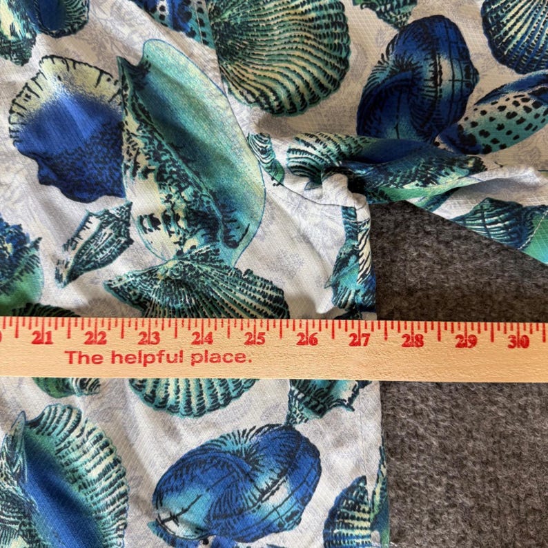 Tommy Bahama Hawaiian Silk Shirt Mens 2XL Button Up Seashell Aloha Short Sleeve image 6