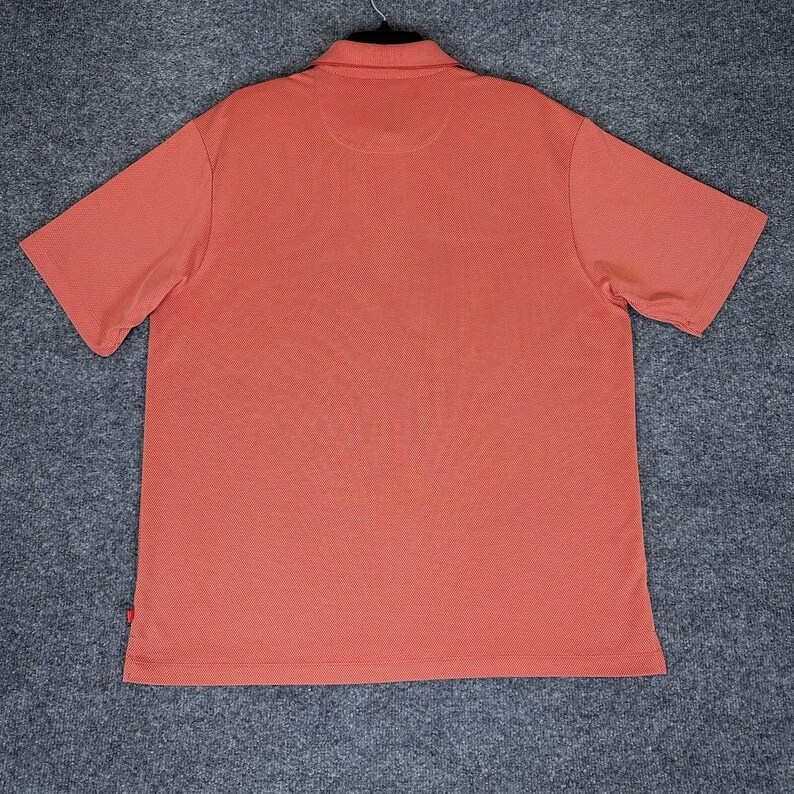 Tommy Bahama Polo Shirt Men Large Rust Orange Short Sleeve Modal Pullover Adult image 4