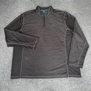 Tommy Bahama IslandZone Mens XL Gray 1/4 Zip Pullover Performance Golf Stretch 画像 1