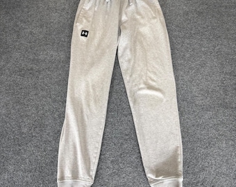 Under Armour Mens Small Gray Jogger Sweatpants Loose Fit Athletic Lounge Comfort