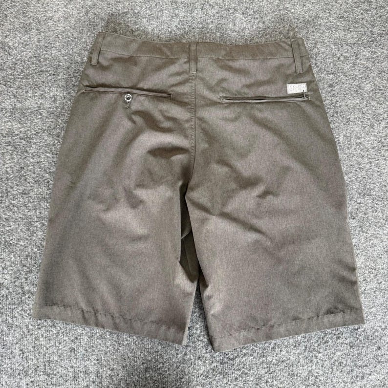 DIXXON Shorts Mens 32 Gray Flat Front Casual Shorts Lightweight Everyday Comfort image 4