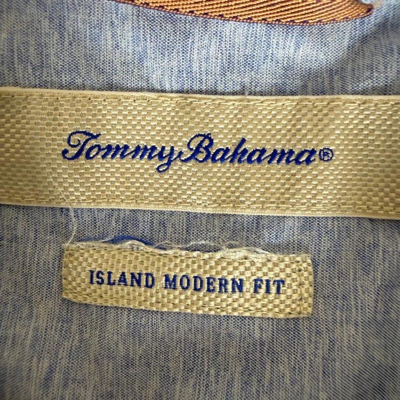 Tommy Bahama Mens XXL Island Modern Fit Linen Blend Plaid Short Sleeve Shirt Bild 2