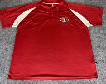 San Francisco 49ers Polo Shirt 3XL Mens Red Short Sleeve NFL Football