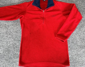 Chaqueta ligera Patagonia Capilene Fleece para hombre, talla XS, roja, con cremallera 1/4