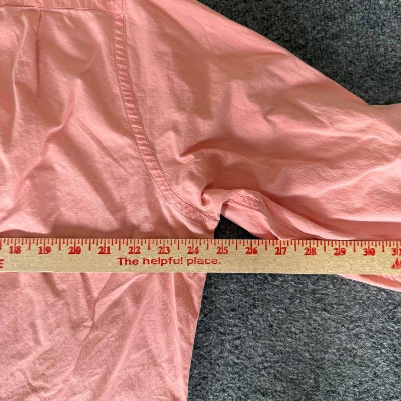 Southern Tide Mens Large Coral Pink Long Sleeve Button Down Shirt Cotton Casual bild 6