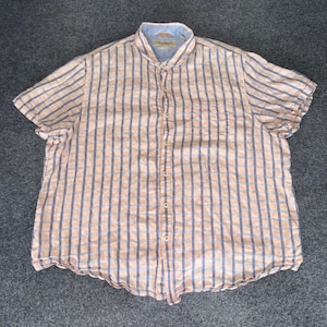 Tommy Bahama Mens XXL Island Modern Fit Linen Blend Plaid Short Sleeve Shirt Bild 1