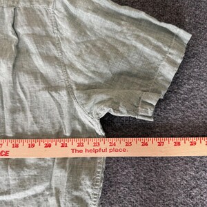 Tommy Bahama Mens Large Green 100% Linen Short Sleeve Button Up Shirt Casual image 6