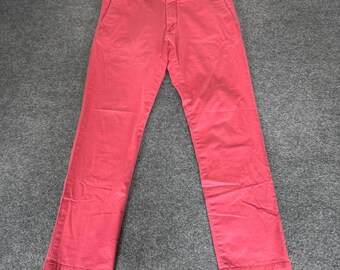 Polo Ralph Lauren Mens Stretch Slim Chino Pants Coral Pink 32x30 Casual Preppy