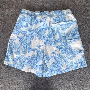 HUK Shorts Men Medium 30x5 Blue Floral Swim Trunks Fishing Quick Dry Performance imagem 3