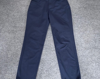 Pantalones de golf G/FORE Tour para hombre, 5 bolsillos, azul marino, 30x30 (31x28), elásticos, estilo casual ajustado.
