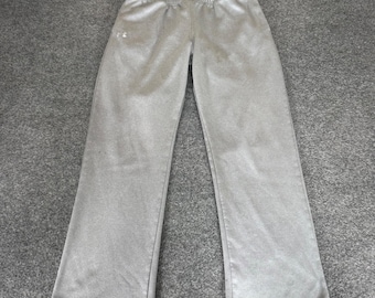 Under Armour Mens Small Loose Fit Fleece Sweatpants Gray Athletic Jogger Lounge