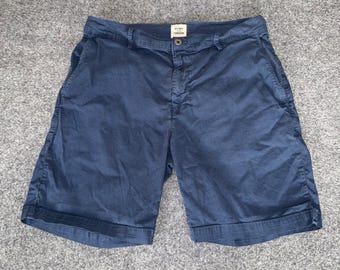 Flint and Tinder 365 Shorts Mens 34 Navy Blue Huckberry Stretch Cotton Chino