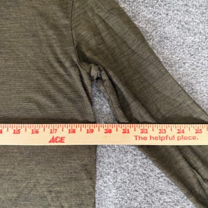 Bombas Mens Medium Merino Wool Tencel Blend Long Sleeve Shirt Olive Soft Casual image 4