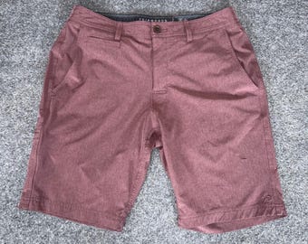 7 Diamonds Velocity Mens 33 Maroon Performance Short Stretch Chino Golf Athletic