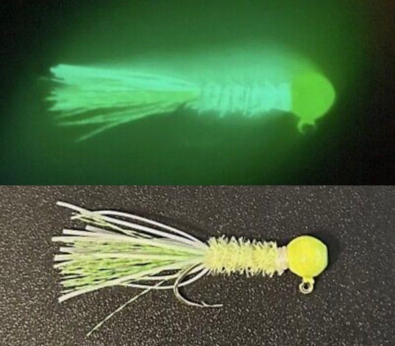 Crappie Jig glowy Hand Tied pack of 5 