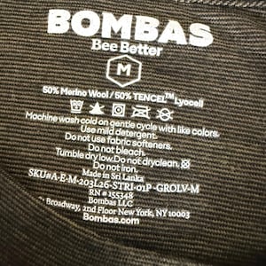 Bombas Mens Medium Merino Wool Tencel Blend Long Sleeve Shirt Olive Soft Casual image 2
