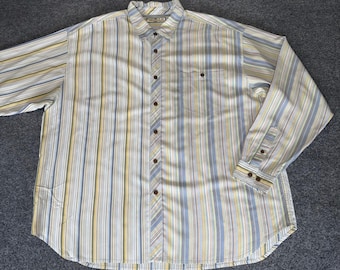 Tommy Bahama Shirt Mens 2XL Multicolor Button Up Striped Long Sleeve Casual Top