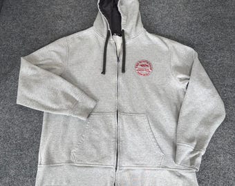 The North Face Mens XL Gray Full Zip Hoodie Sweatshirt Outdoor Fleece Jacket