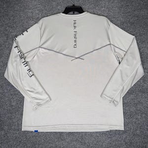 Huk Performance Fishing Shirt Long Sleeve Moisture Wicking Gray XL image 5