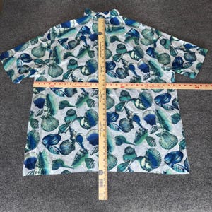 Tommy Bahama Hawaiian Silk Shirt Mens 2XL Button Up Seashell Aloha Short Sleeve image 5