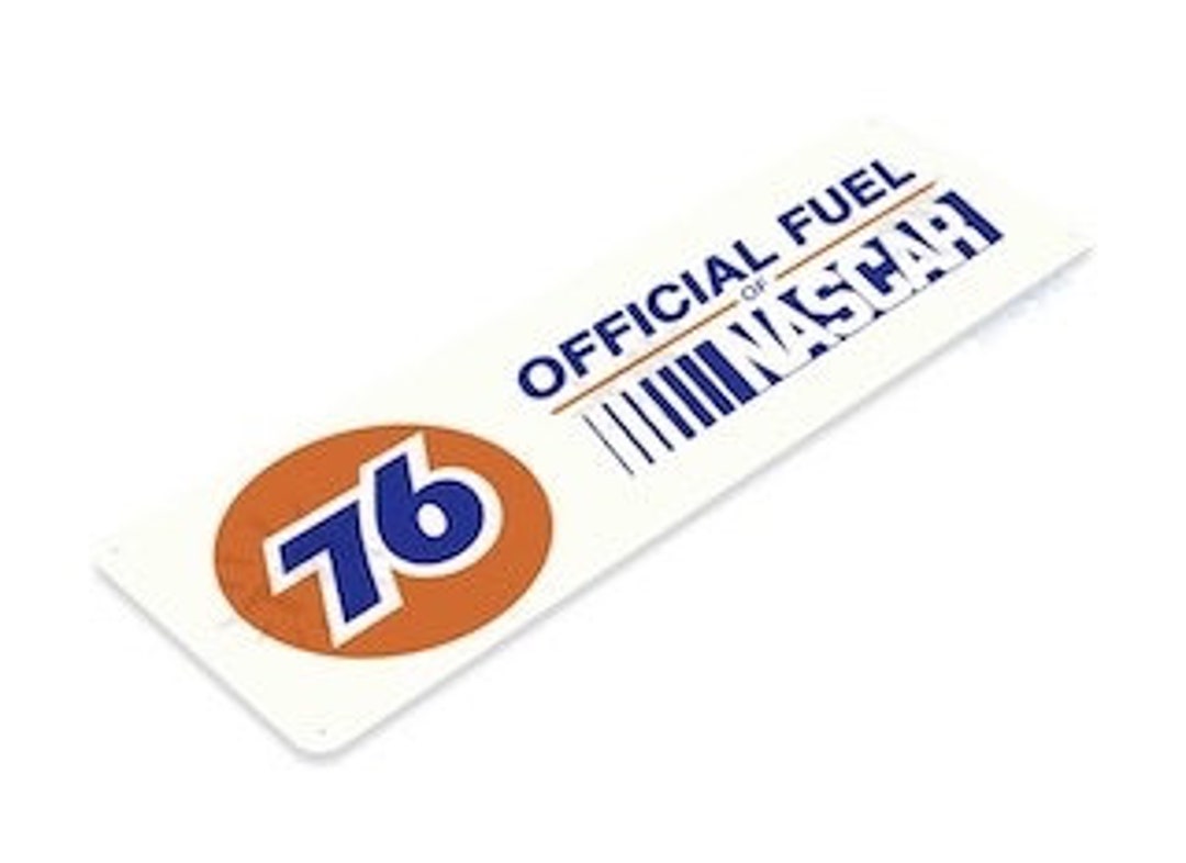 Union 76 11x4 Inch Tin Sign Gas and Oil Gas Station Nascar Ad ...