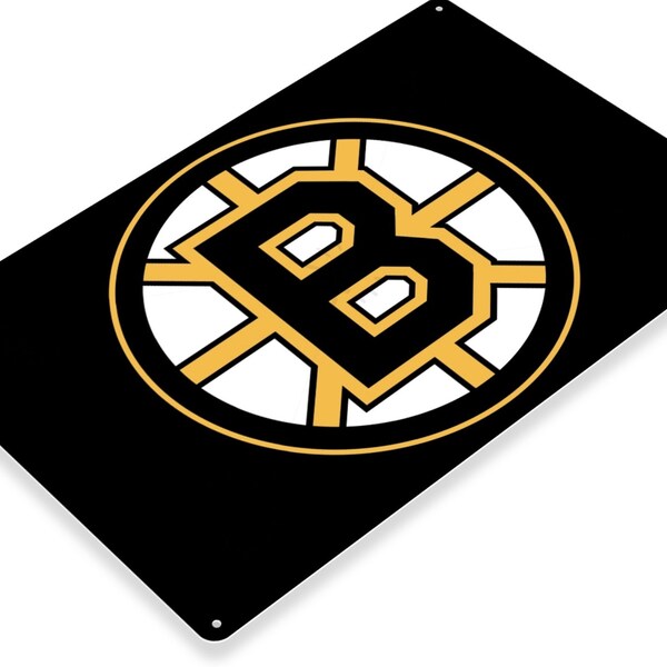 Boston Bruins 11x8 inch Tin Sign Hockey NHL Stanley Cup Bourke Neely Orr TD Garden Original Six