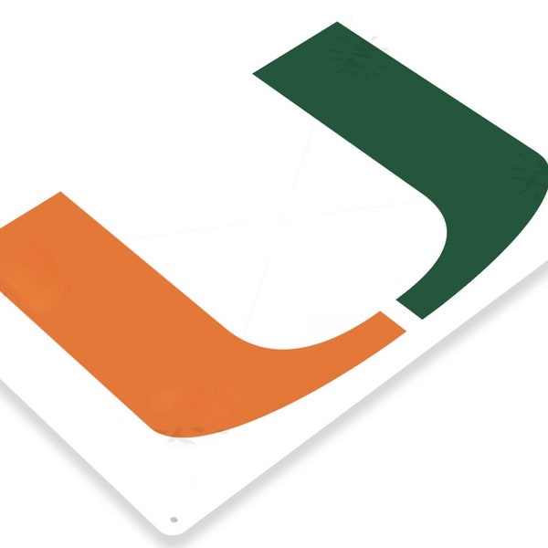 Miami Hurricanes  11x8 inch Tin Sign College Football  NCAA Hard Rock Stadium Atlantic Coast Conference