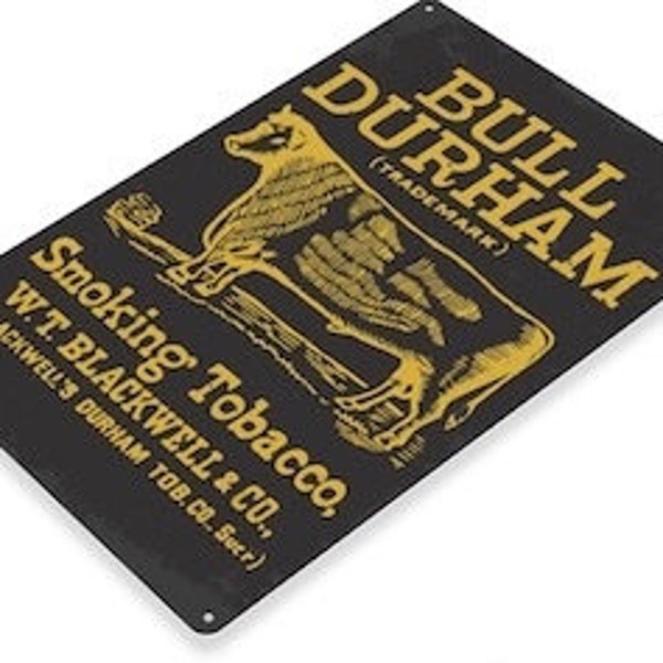 Bull Durham 11x8 inch Tin Sign Sold here retro advertisement metal poster plug chewing snuff can cigar cigarette bar pub lounge man cave