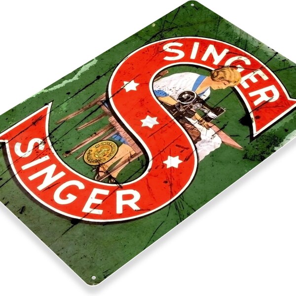 Singer Sewing Machine Sign Etsy