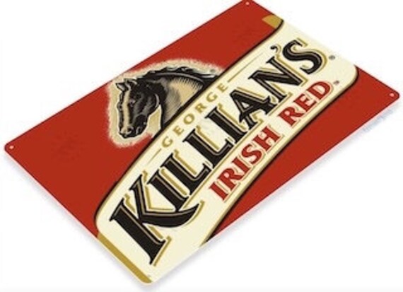 Killian's Irish Red lager pub bar metal tin sign garage wall art 