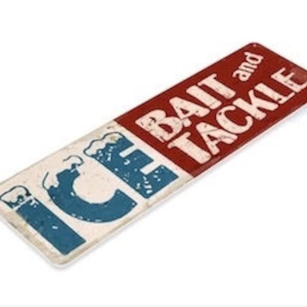 Ice Bait Tackle Sign Etsy