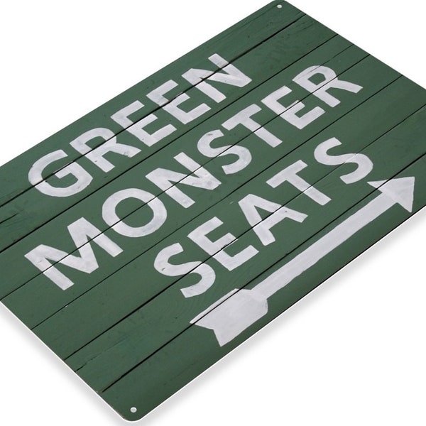Boston Red Sox Green Monster Seats 11x8 inch Tin Sign baseball stadium score board Fisk Boggs Clemens Yastrzemski.