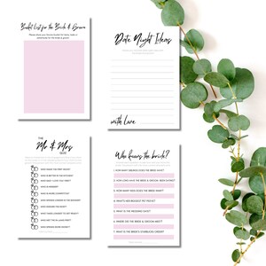Bridal Shower Party Games (11 Games Included) | Bachelorette Party Game, Wedding Shower Activity, Hen Party Game, Download