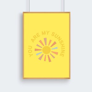 You Are My Sunshine Poster (Digital Download) | Gallery Wall,  Wall Art, Children&#39;s Room, Kids Room, Home Decor