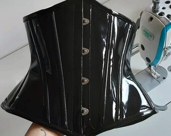 Double Steel Boned Breathable Corset Heavy Duty Waist Training Shaper Jacquard Black Cy12fvh8rzn
