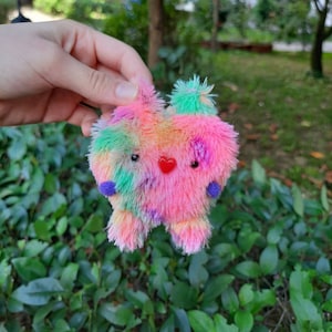 Stuffed Animal Plush, Rainbow Bunny, Cute Plushie, Bunny Plush