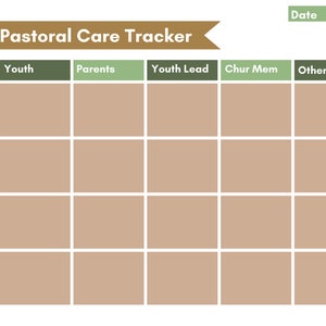 Rastreador de atención pastoral del ministerio juvenil