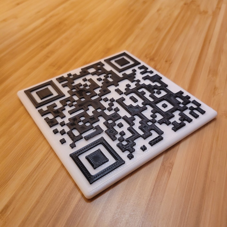 Customizable QR Code Coaster for Menus and Connecting to Wifi Networks