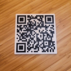 Customizable QR Code Coaster for Menus and Connecting to Wi-Fi Networks