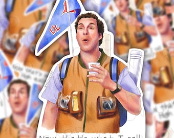 Bobby Boucher H2O Waterboy vinyl sticker, high quality H2O, Adam Sandler Sticker, Pop Culture Sticker, Waterboy sticker, Funny Movie sticker