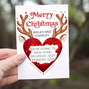 Carte de Noël à personnaliser, carte à gratter, gratter pour révéler, bon d'achat pour carte de Noël à gratter personnalisée, carte à gratter personnalisée pour les fêtes