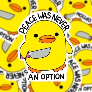 Duck you Ente Mit Messer Duck with Knife Meme Fun' Sticker