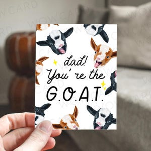 Papá, eres el mejor, tarjeta del día del padre, regalo para papá, te amo papá, tarjeta de cumpleaños para papá, tarjeta de hija e hijo, divertida tarjeta de cabrito.